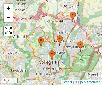 Area schools map